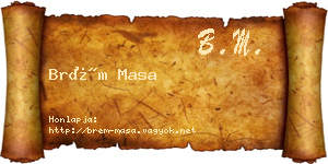Brém Masa névjegykártya